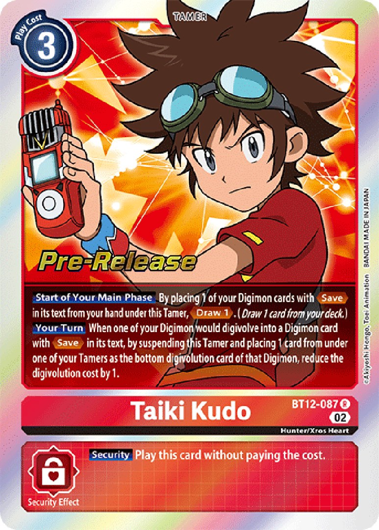 Taiki Kudo [BT12-087] [Across Time Pre-Release Cards] | The Gaming-Verse