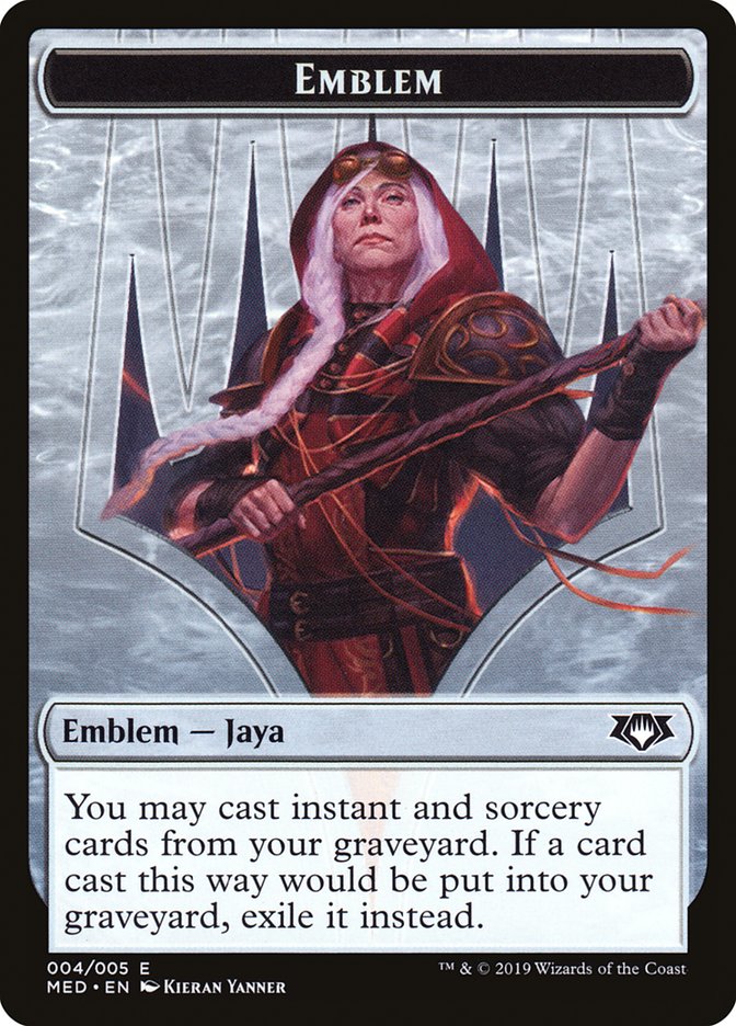 Emblem -  Jaya Ballard [Mythic Edition Tokens] | The Gaming-Verse