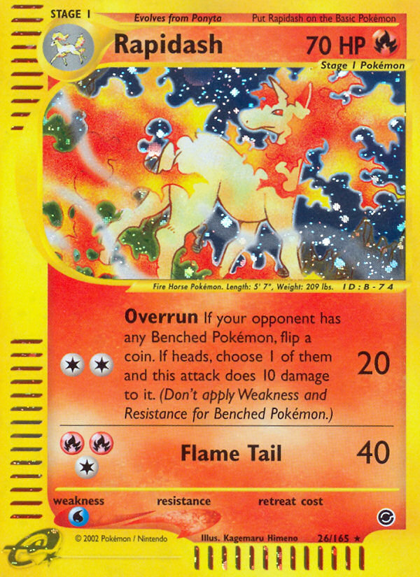 Rapidash (26/165) [Expedition: Base Set] | The Gaming-Verse