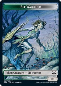 Elf Warrior // Germ Double-sided Token [Double Masters Tokens] | The Gaming-Verse