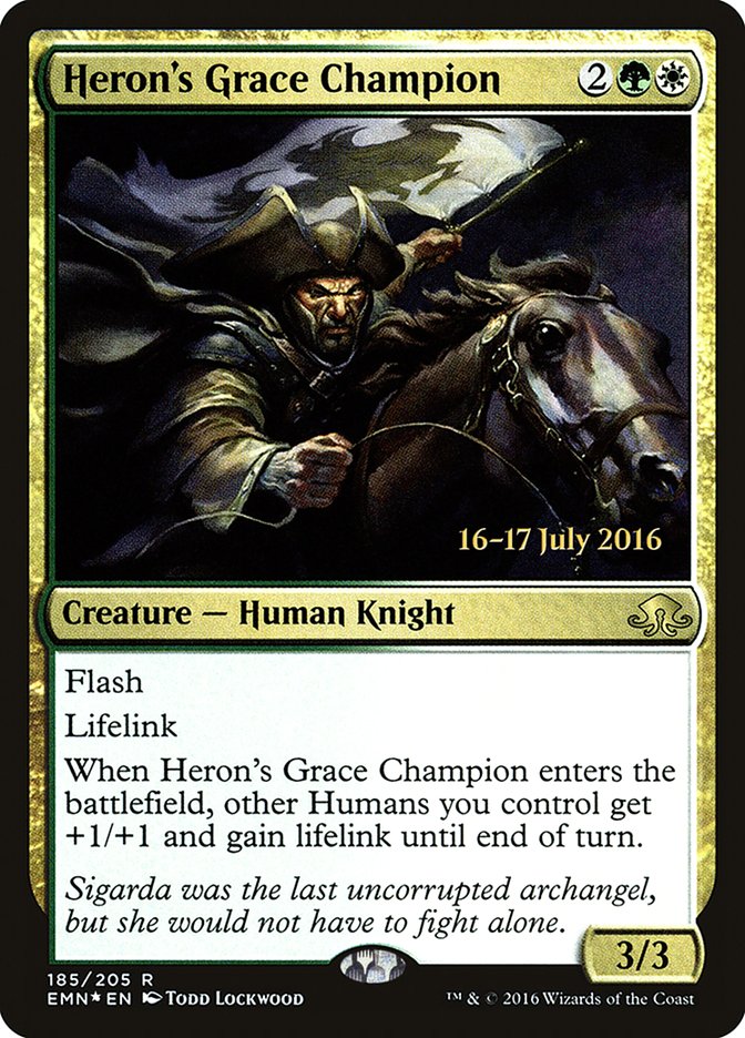 Heron's Grace Champion  (Prerelease) [Eldritch Moon Prerelease Promos] | The Gaming-Verse