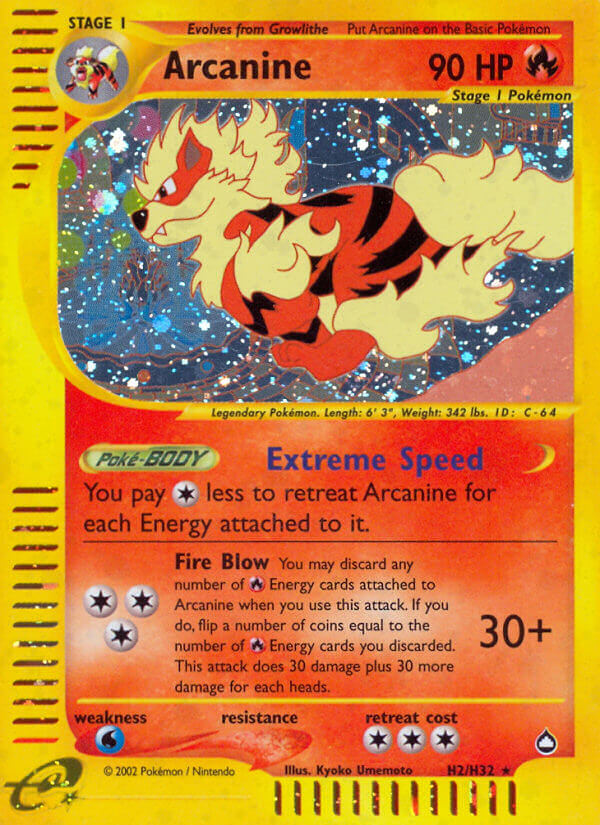 Arcanine (H2/H32) [Aquapolis] | The Gaming-Verse