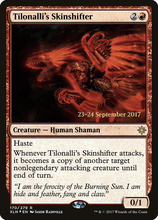 Tilonalli's Skinshifter  (Prerelease) [Ixalan Prerelease Promos] | The Gaming-Verse