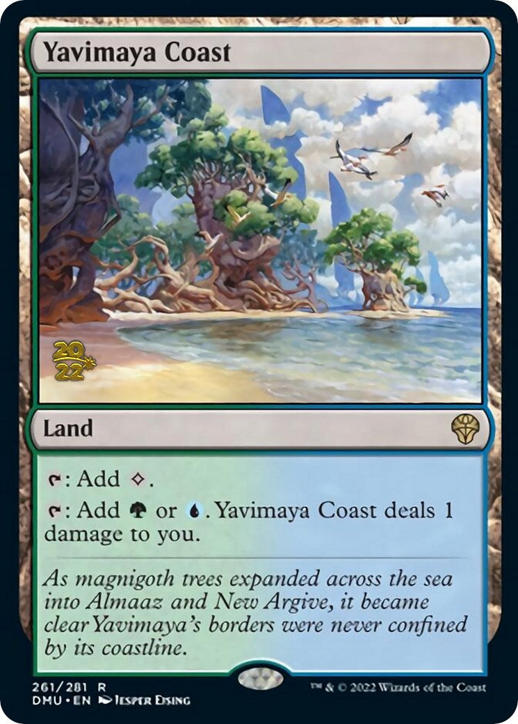 Yavimaya Coast [Dominaria United Prerelease Promos] | The Gaming-Verse