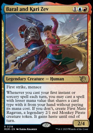 Baral and Kari Zev (Promo Pack) [March of the Machine Promos] | The Gaming-Verse