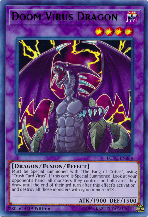 Doom Virus Dragon [LCKC-EN064] Ultra Rare | The Gaming-Verse