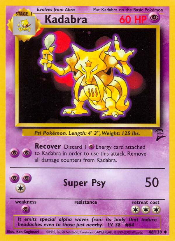 Kadabra (46/130) [Base Set 2] | The Gaming-Verse