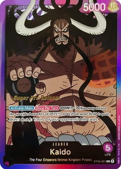 Kaido [Super Pre-Release Starter Deck: Animal Kingdom Pirates] | The Gaming-Verse