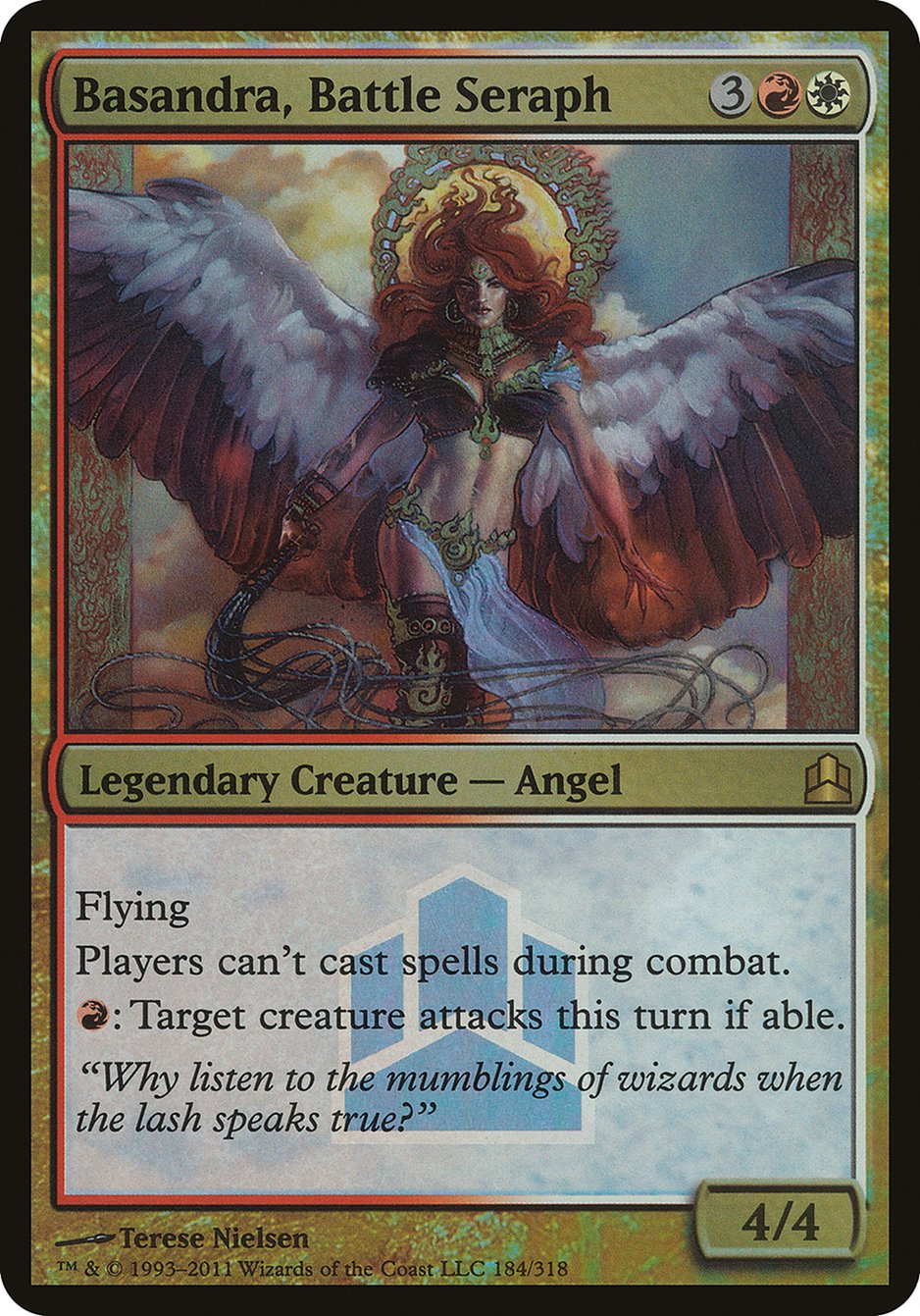 Basandra, Battle Seraph (Launch) (Oversized) [Commander 2011 Prerelease Promos] | The Gaming-Verse