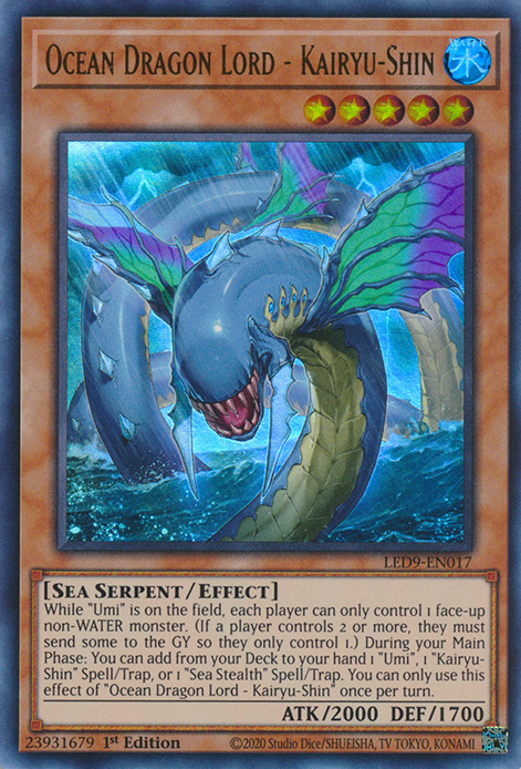 Ocean Dragon Lord - Kairyu-Shin [LED9-EN017] Ultra Rare | The Gaming-Verse