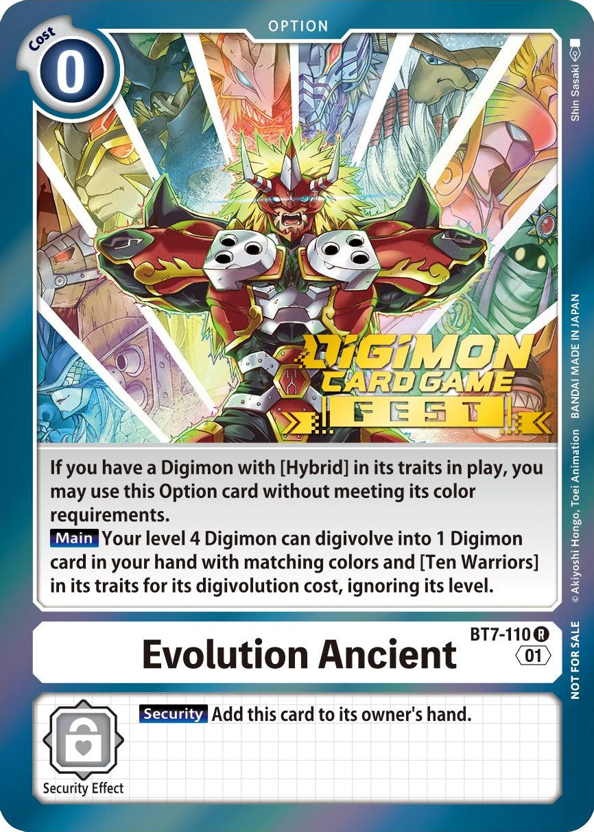 Evolution Ancient [BT7-110] (Digimon Card Game Fest 2022) [Next Adventure Promos] | The Gaming-Verse