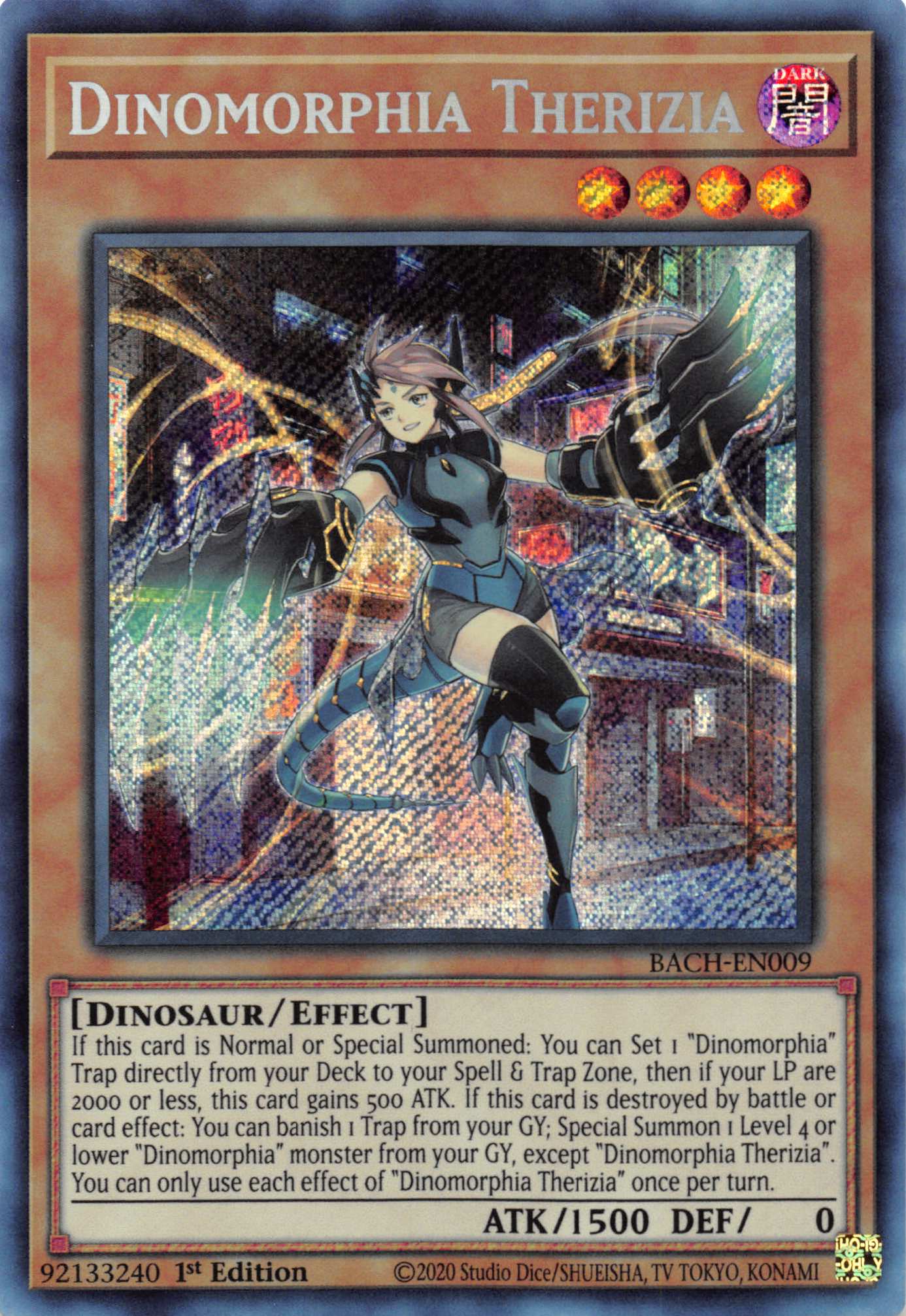 Dinomorphia Therizia [BACH-EN009] Secret Rare | The Gaming-Verse