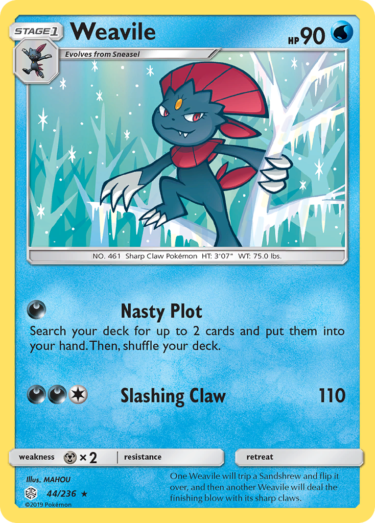 Weavile (44/236) [Sun & Moon: Cosmic Eclipse] | The Gaming-Verse