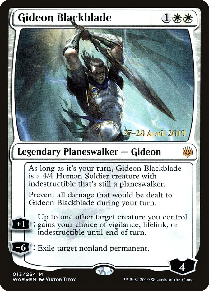 Gideon Blackblade  [War of the Spark Prerelease Promos] | The Gaming-Verse