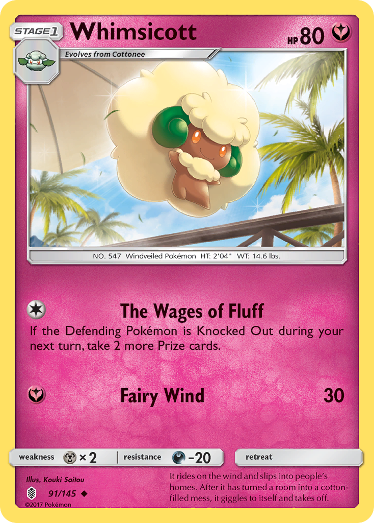 Whimsicott (91/145) [Sun & Moon: Guardians Rising] | The Gaming-Verse