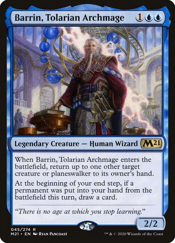 Barrin, Tolarian Archmage (Promo Pack) [Core Set 2021 Promos] | The Gaming-Verse