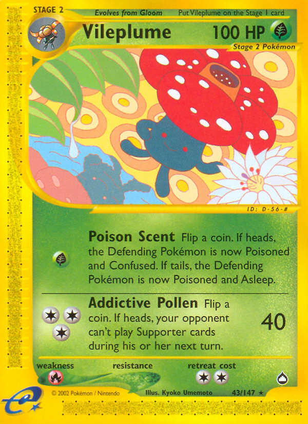 Vileplume (43/147) [Aquapolis] | The Gaming-Verse