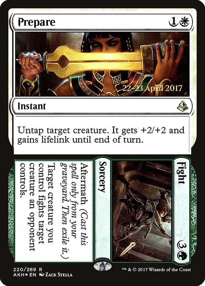 Prepare // Fight  (Prerelease) [Amonkhet Prerelease Promos] | The Gaming-Verse