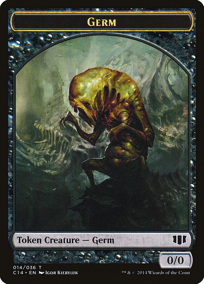 Germ // Zombie (016/036) Double-sided Token [Commander 2014 Tokens] | The Gaming-Verse