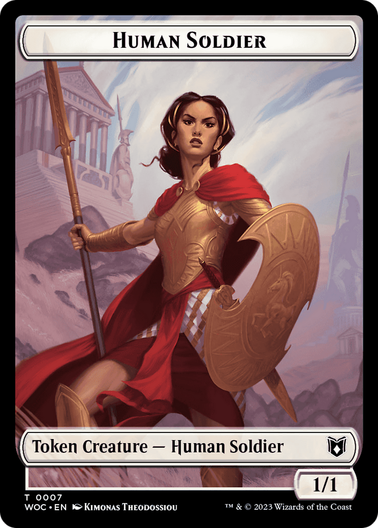 Pirate // Human Soldier Double-Sided Token [Wilds of Eldraine Commander Tokens] | The Gaming-Verse