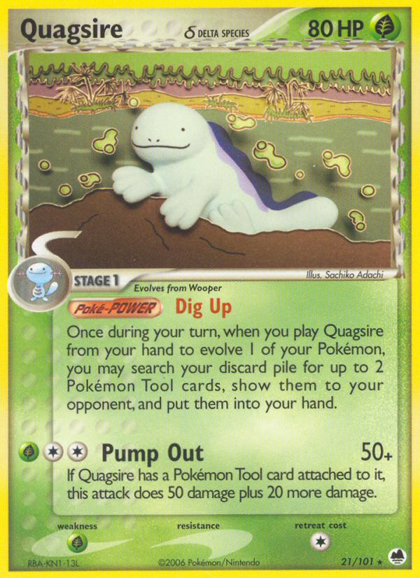 Quagsire (21/101) (Delta Species) [EX: Dragon Frontiers] | The Gaming-Verse