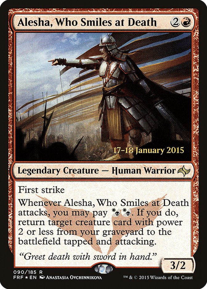 Alesha, Who Smiles at Death  (Prerelease) [Fate Reforged Prerelease Promos] | The Gaming-Verse