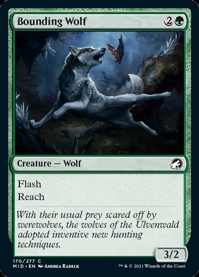 Bounding Wolf [Innistrad: Midnight Hunt] | The Gaming-Verse