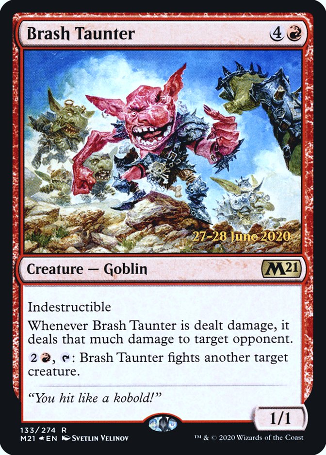 Brash Taunter  [Core Set 2021 Prerelease Promos] | The Gaming-Verse