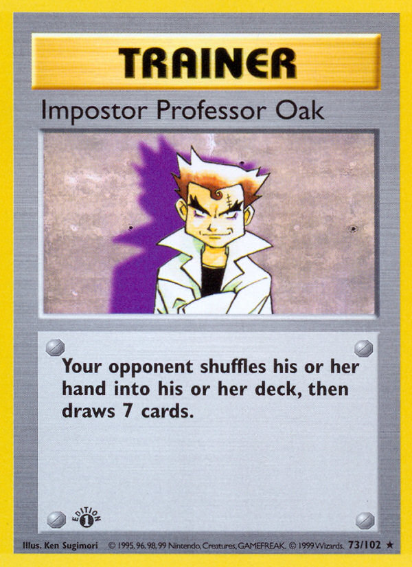 Impostor Professor Oak (73/102) (Shadowless) [Base Set 1st Edition] | The Gaming-Verse