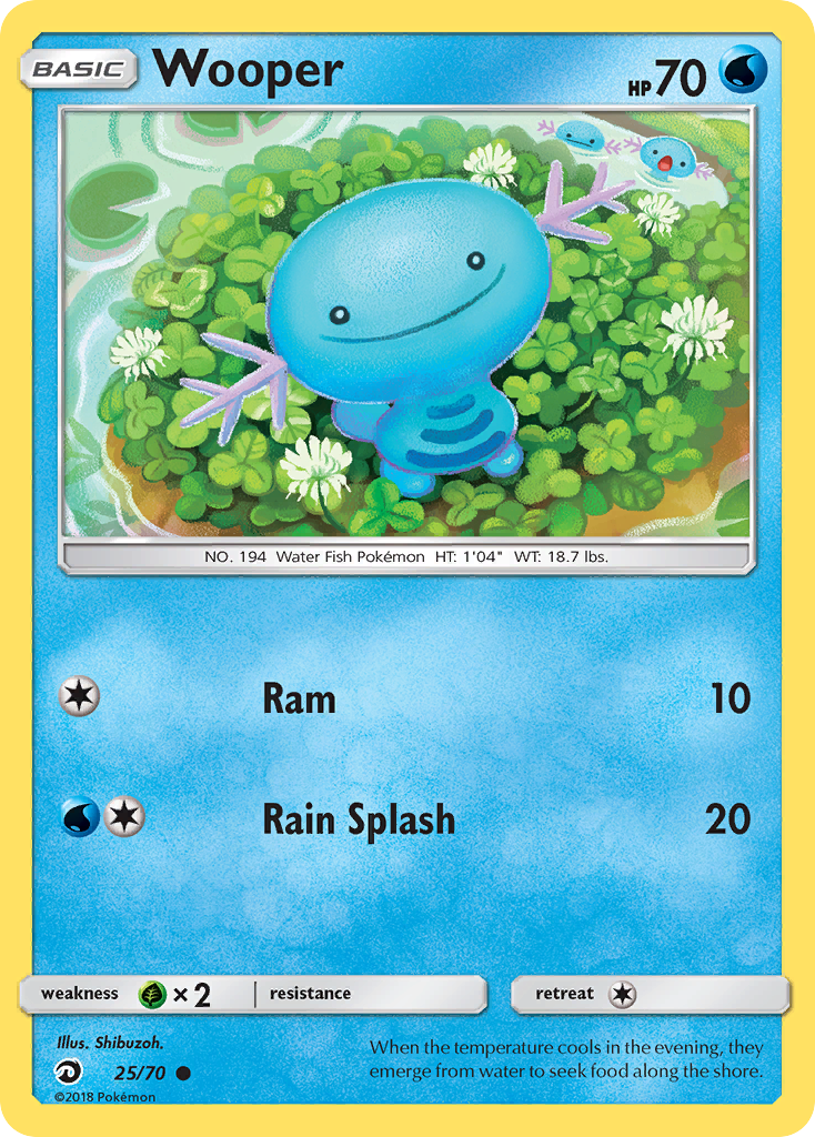 Wooper (25/70) [Sun & Moon: Dragon Majesty] | The Gaming-Verse