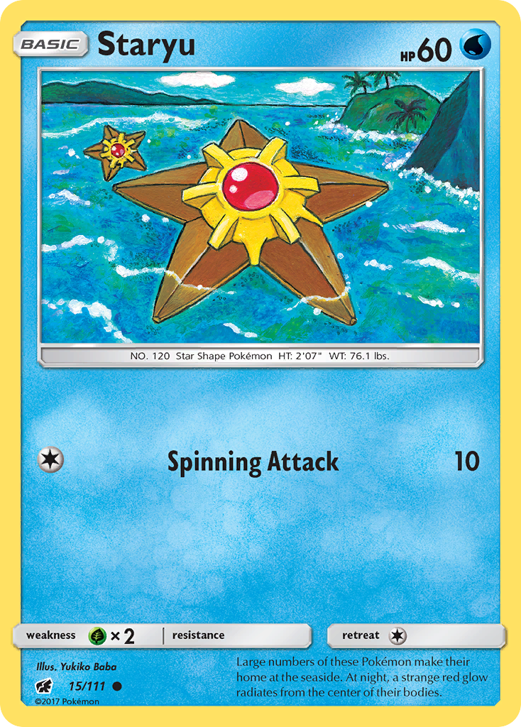 Staryu (15/111) [Sun & Moon: Crimson Invasion] | The Gaming-Verse