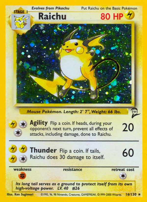 Raichu (16/130) [Base Set 2] | The Gaming-Verse