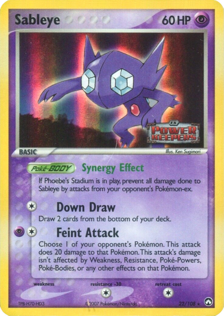 Sableye (22/108) (Stamped) [EX: Power Keepers] | The Gaming-Verse