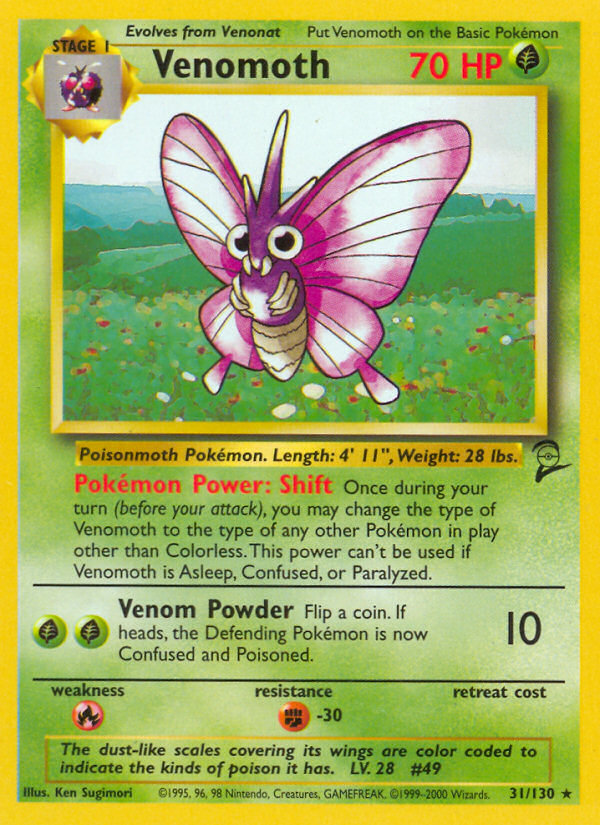 Venomoth (31/130) [Base Set 2] | The Gaming-Verse