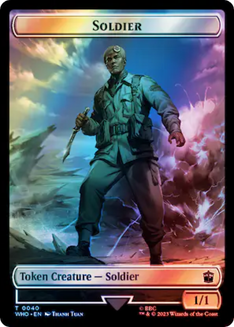 Soldier // Treasure (0061) Double-Sided Token (Surge Foil) [Doctor Who Tokens] | The Gaming-Verse