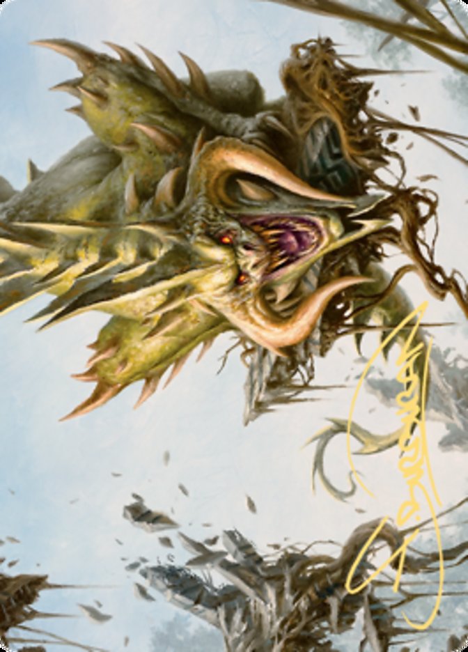 Canopy Baloth Art Card (Gold-Stamped Signature) [Zendikar Rising Art Series] | The Gaming-Verse