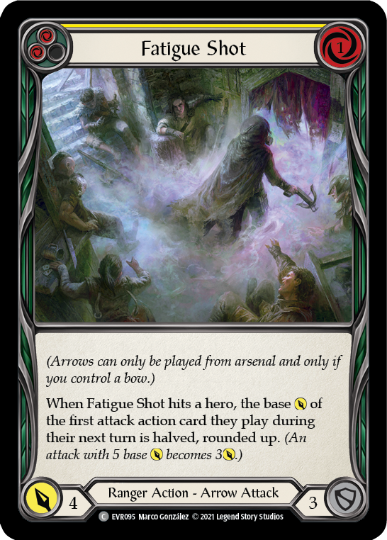 Fatigue Shot (Yellow) [EVR095] (Everfest)  1st Edition Rainbow Foil | The Gaming-Verse