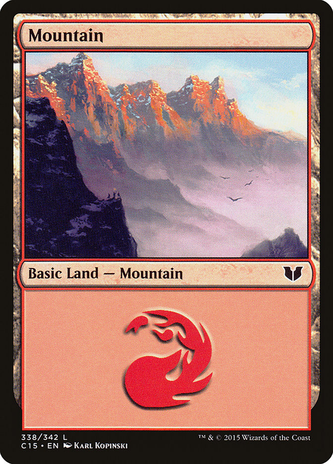 Mountain (#338) [Commander 2015] | The Gaming-Verse