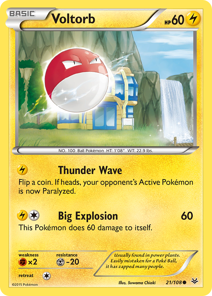 Voltorb (21/108) [XY: Roaring Skies] | The Gaming-Verse