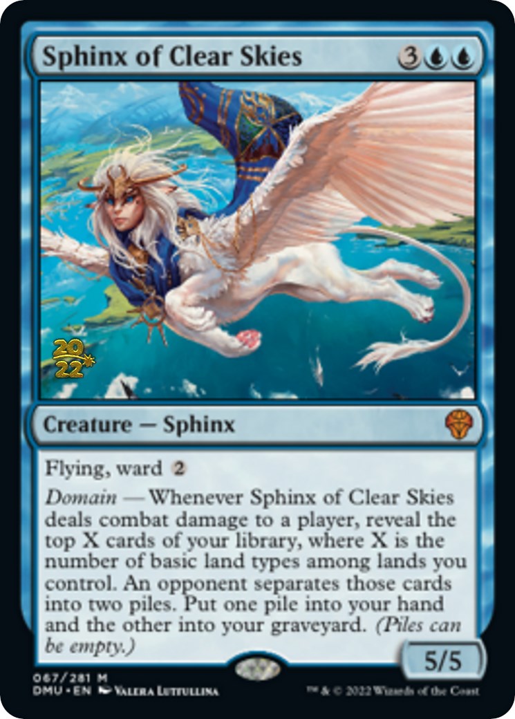 Sphinx of Clear Skies [Dominaria United Prerelease Promos] | The Gaming-Verse