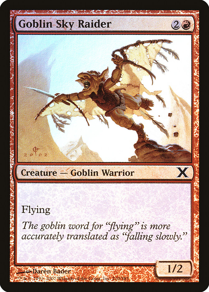 Goblin Sky Raider (Premium Foil) [Tenth Edition] | The Gaming-Verse