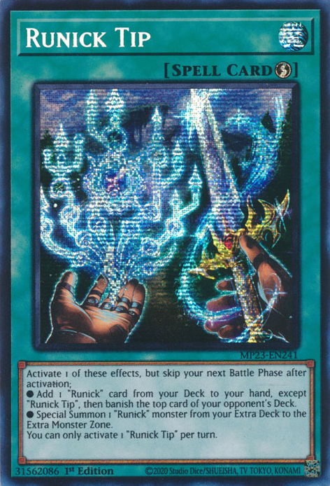 Runick Tip [MP23-EN241] Prismatic Secret Rare | The Gaming-Verse