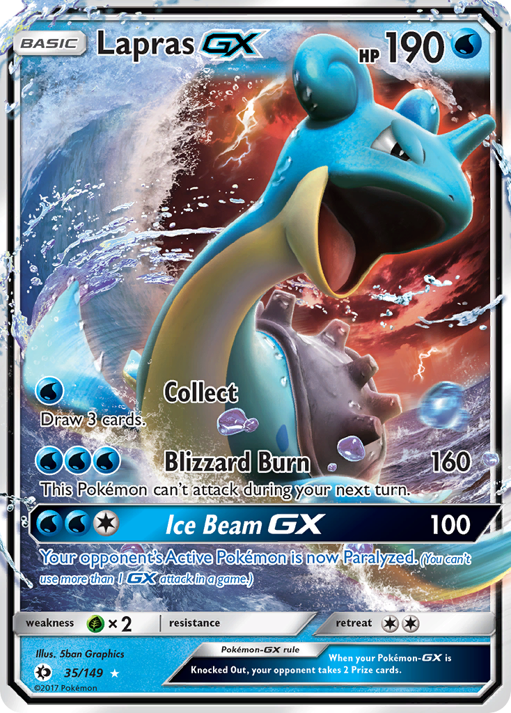 Lapras GX (35/149) [Sun & Moon: Base Set] | The Gaming-Verse