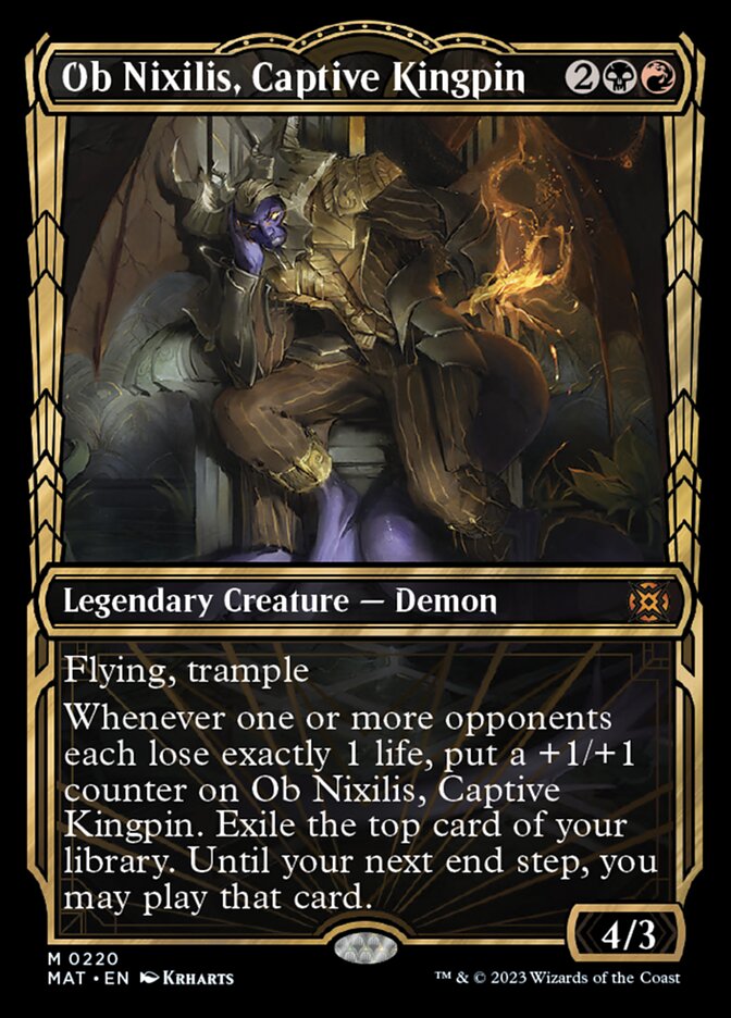 Ob Nixilis, Captive Kingpin (Showcase Halo Foil) [March of the Machine: The Aftermath] | The Gaming-Verse