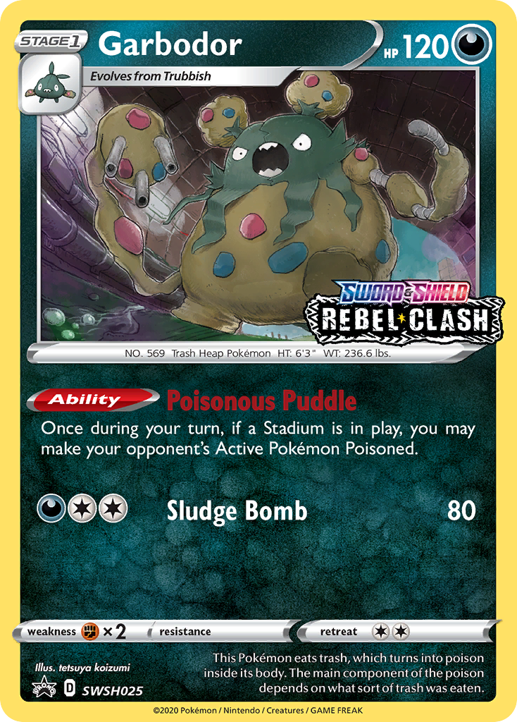 Garbodor (SWSH025) (Prerelease Promo) [Sword & Shield: Black Star Promos] | The Gaming-Verse