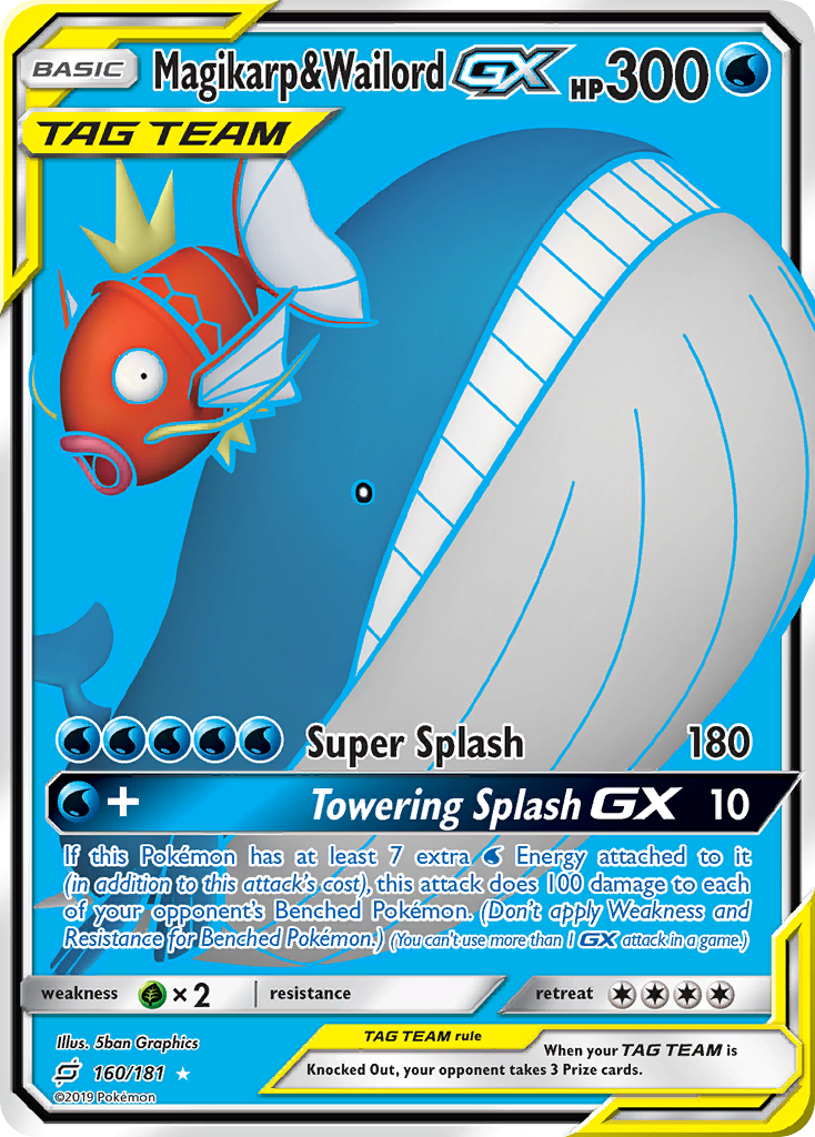 Magikarp & Wailord GX (160/181) [Sun & Moon: Team Up] | The Gaming-Verse