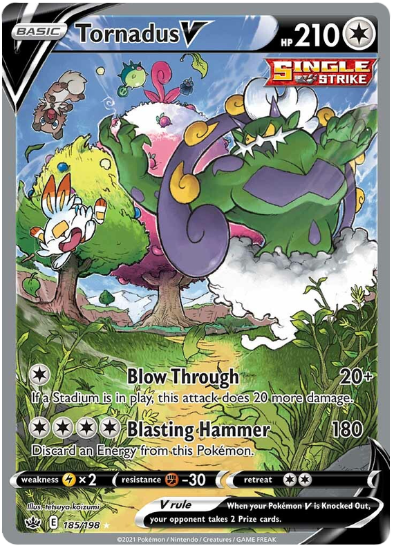 Tornadus V (185/198) [Sword & Shield: Chilling Reign] | The Gaming-Verse