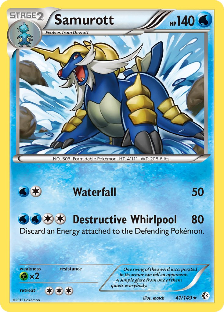 Samurott(41/149) (Theme Deck Exclusive) [Black & White: Boundaries Crossed] | The Gaming-Verse