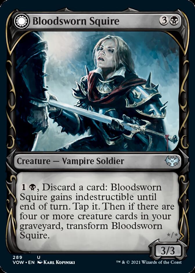 Bloodsworn Squire // Bloodsworn Knight (Showcase Fang Frame) [Innistrad: Crimson Vow] | The Gaming-Verse