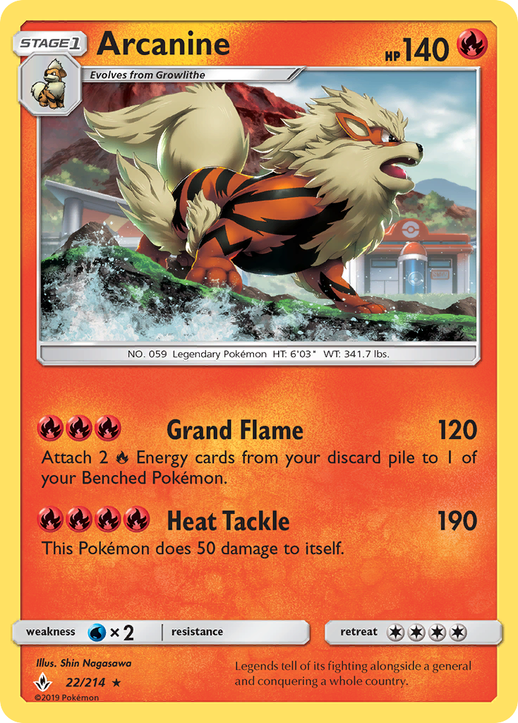 Arcanine (22/214) [Sun & Moon: Unbroken Bonds] | The Gaming-Verse